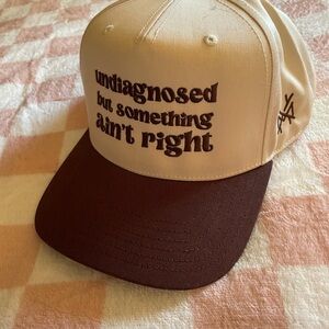 Mad Hatter Co. Cream & Brown Trucker Cap, never worn